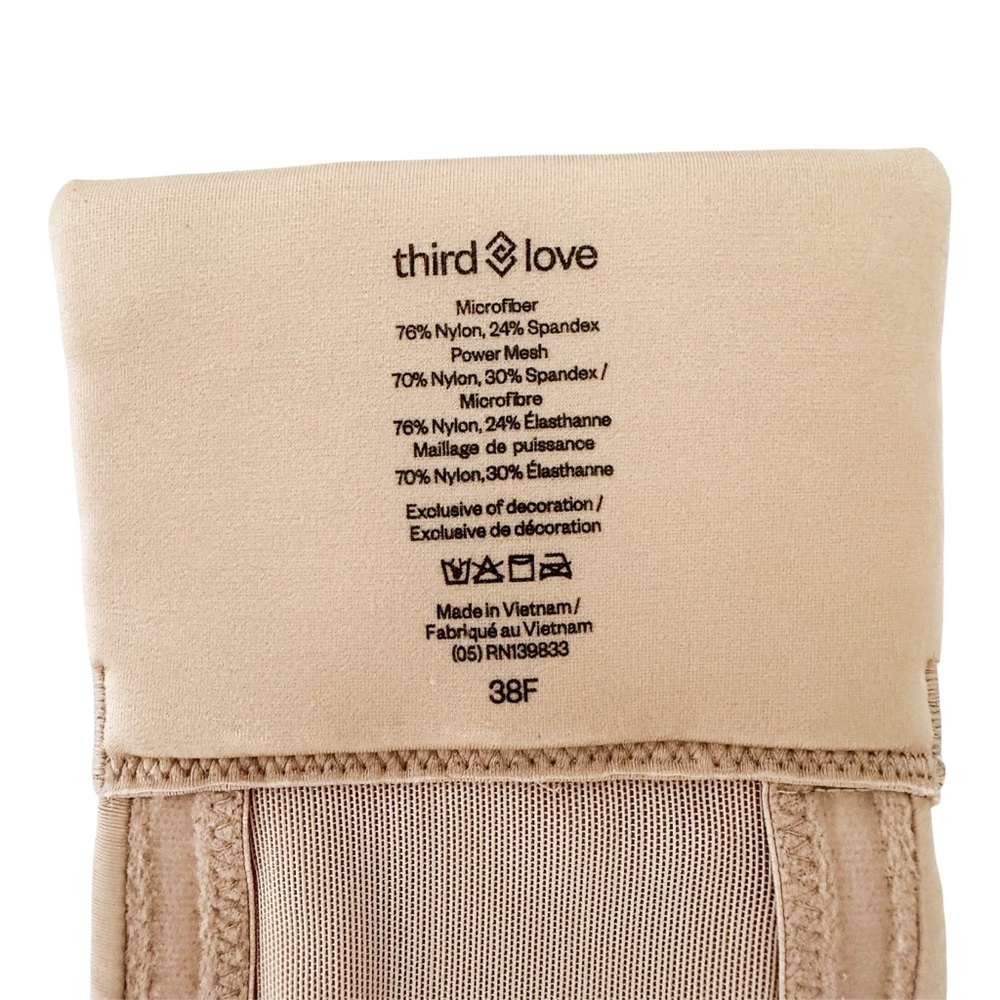 Thirdlove 24/7 Classic Strapless Bra Nude Tan — Size 38F - Picture 5 of 7